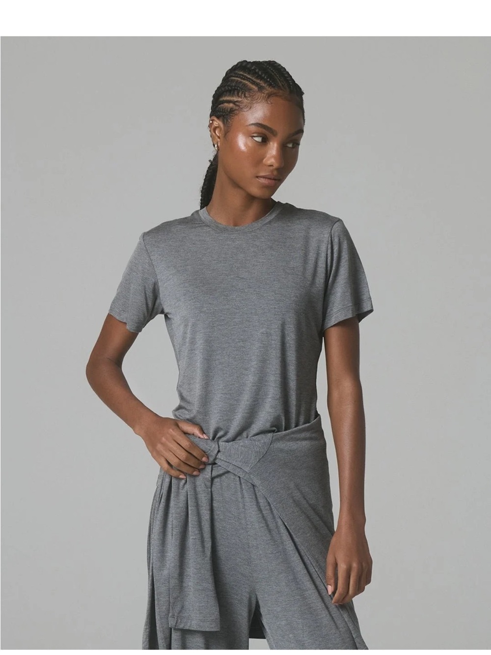 Thirty Years Modal Short Sleeve Tee Dark Heather Grey Size Large NWT